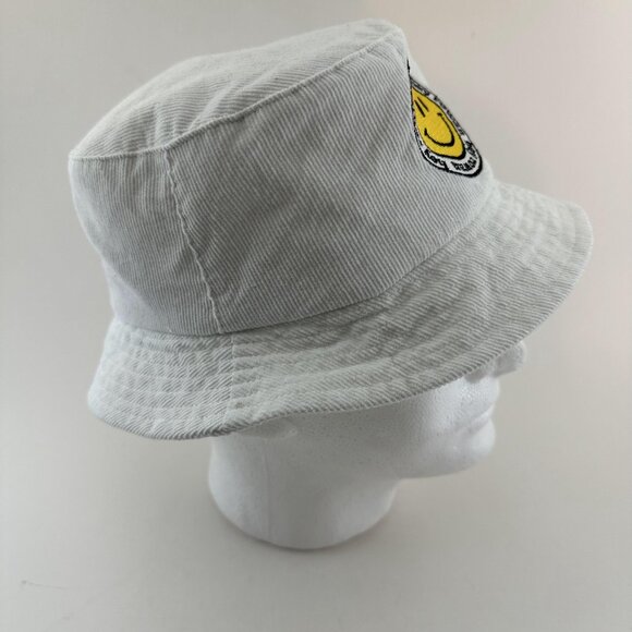 HEY ROWAN Bucket Hat Fitted Sun Cap Smiling White Corduroy Beach Fishing - Picture 4 of 9